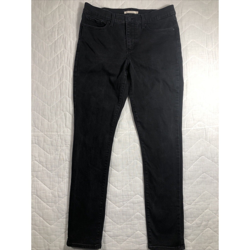 Levi's 311 Jeans Women's Size 31 Black Denim Shaping Skinny Mid Rise (32x29.5)